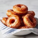 Blueberry Cake Donuts with Glaze Recipe
