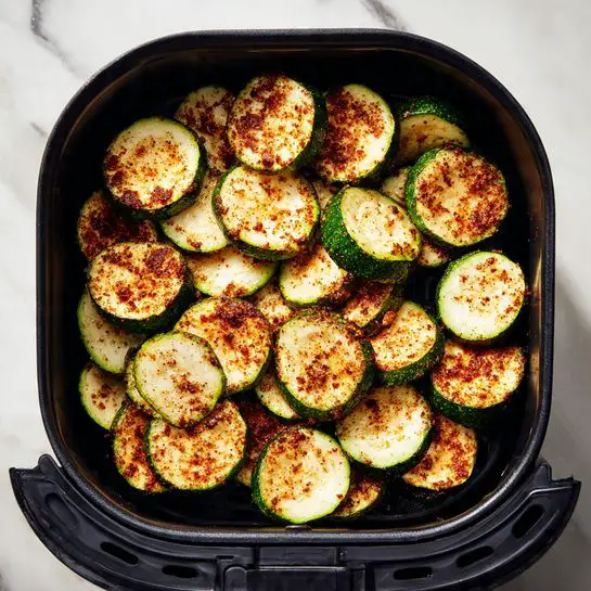 Crispy Parmesan Spiced Zucchini in the Air Fryer Recipe