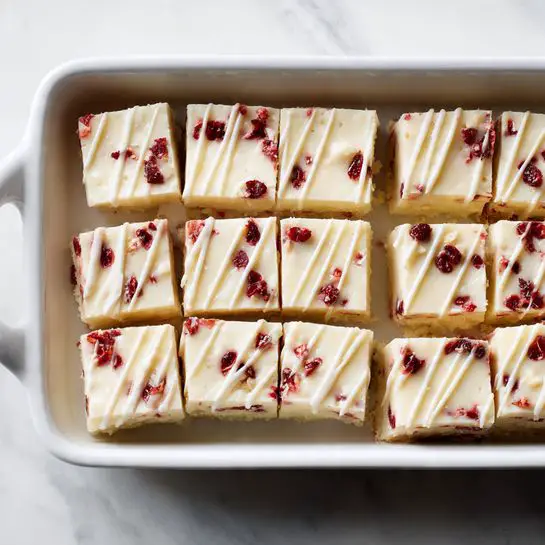 Bliss Bars with Cranberries and White Chocolate Recipe