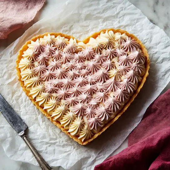 Raspberry Buttercream Heart-Shaped Cookie Cake Recipe