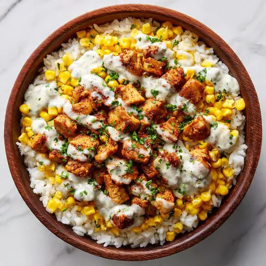 Corn Chicken Bowl with Cotija and Lime Recipe