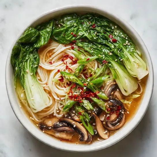 Noodle Soup with Bok Choy Recipe