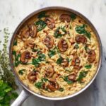 Creamy Mushroom Orzo in One Pan Recipe