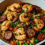 Sausage, Shrimp, and Rice Skillet Recipe