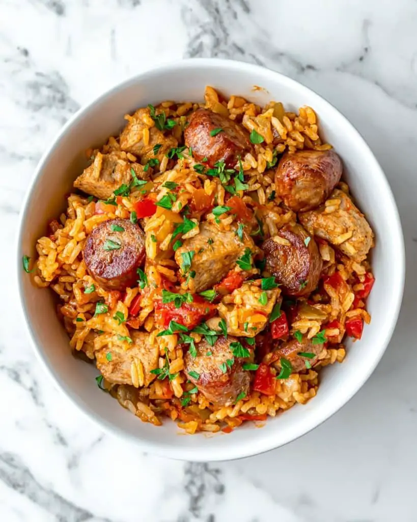 Creamy Cajun Chicken and Sausage Jambalaya Recipe