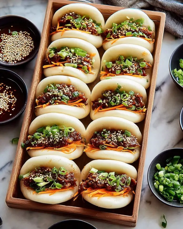 Fluffy Bao Buns with Chicken and Cabbage Recipe