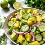 Tropical Cucumber Salad with Avocado and Poppy Seed Vinaigrette Recipe
