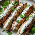 Grilled Chicken Kofta with Garlic Yogurt Sauce Recipe