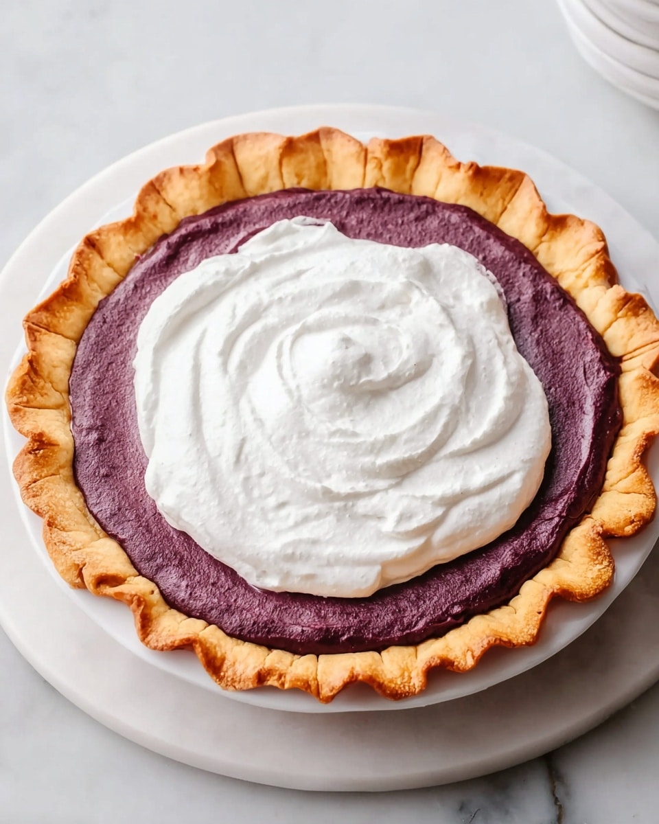 Purple Sweet Potato Pie with Swiss Meringue Topping Recipe
