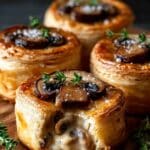 Mushroom and Thyme Pot Pies with Puff Pastry Recipe