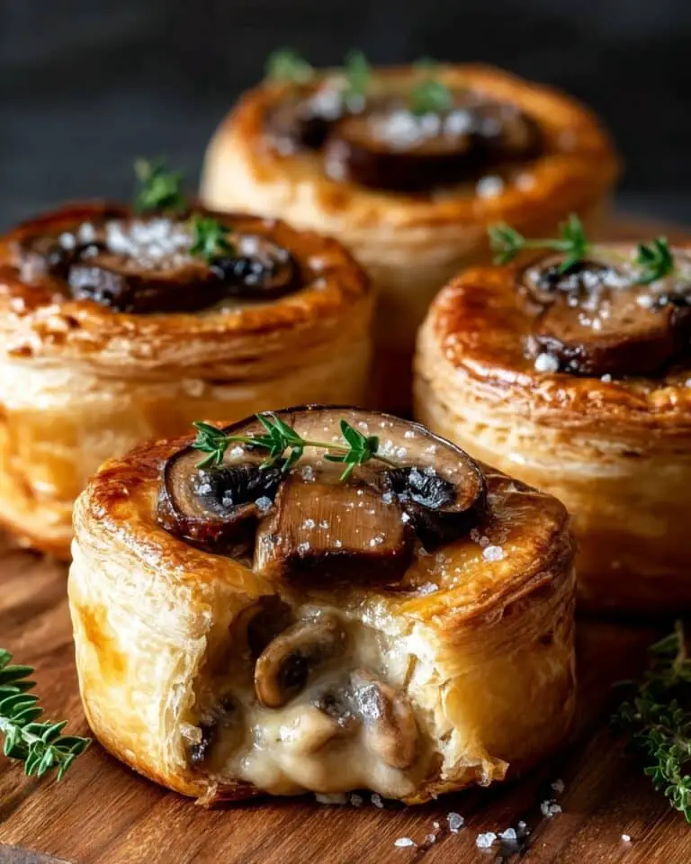 Mushroom and Thyme Pot Pies with Puff Pastry Recipe