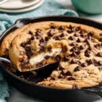 Chip Skillet Cookie with Cheesecake Filling Recipe