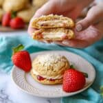 Cheesecake Cookies with Strawberry Jam and White Chocolate Recipe