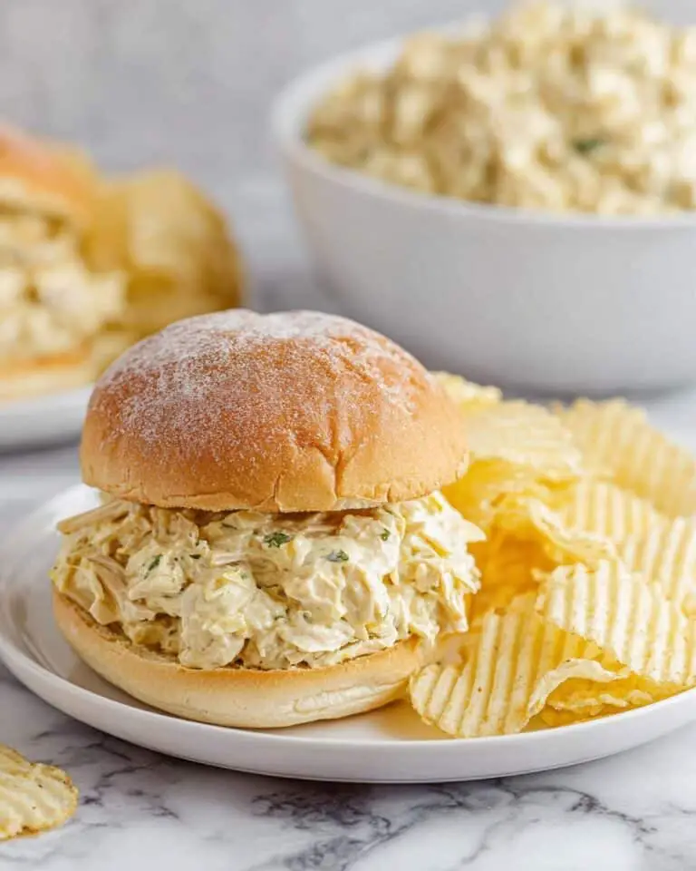 Shredded Chicken Sandwich with Creamy Ritz Cracker Spread Recipe