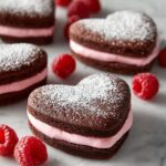 Shaped Brownie Heart Sandwiches with Raspberry Buttercream Recipe