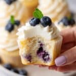 Blueberry Vanilla Cupcakes with Cream Cheese Frosting Recipe