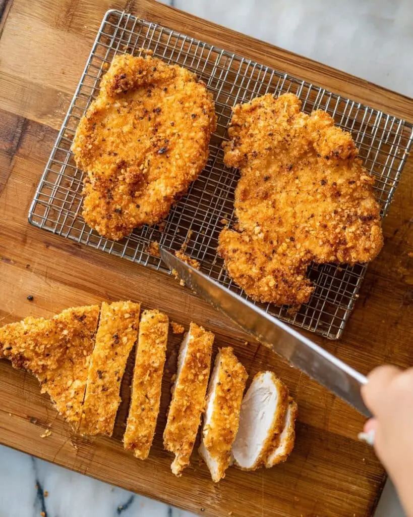 Caesar Salad with Homemade Croutons and Crispy Chicken Recipe
