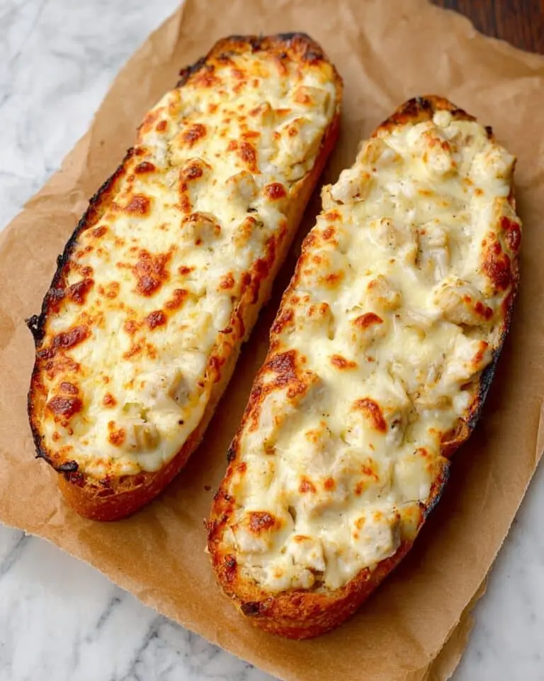 Creamy Chicken Garlic Bread Recipe