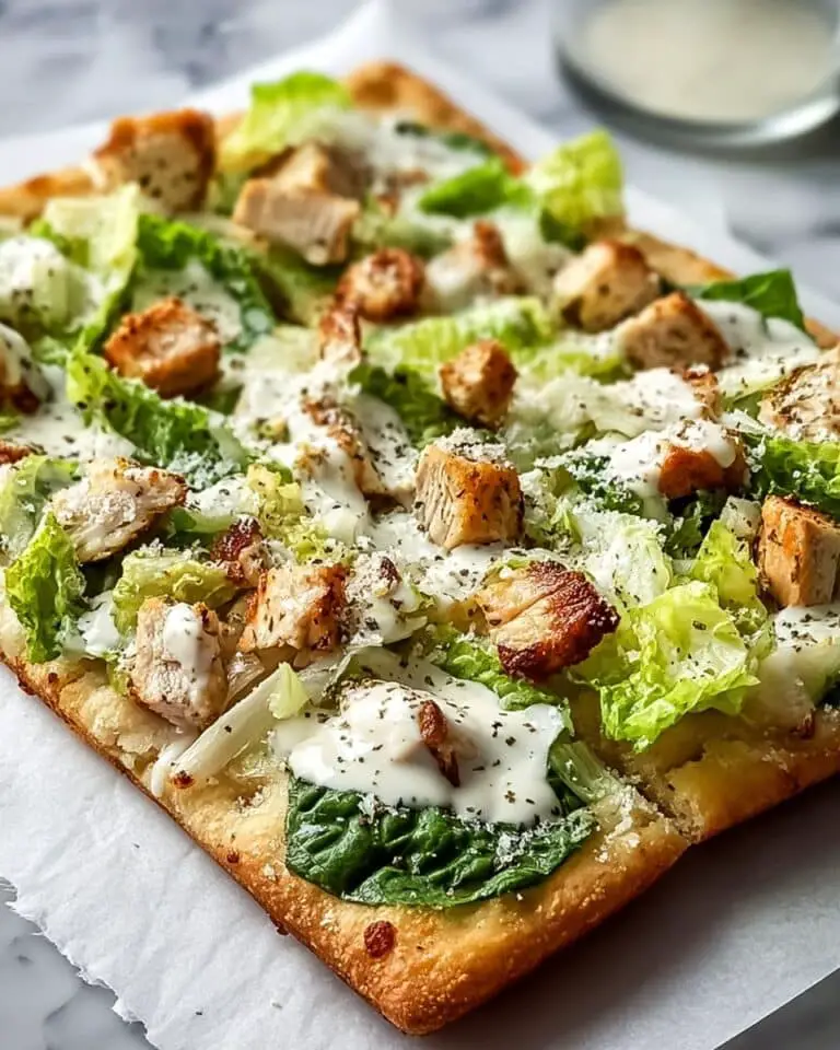 Caesar Chicken Flatbread Recipe