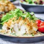 Creamy Caesar Chicken with Crispy Crouton Topping Recipe