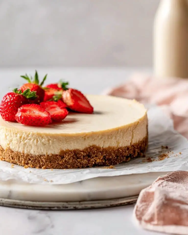 Creamy Cottage Cheese Cheesecake with Graham Crust Recipe