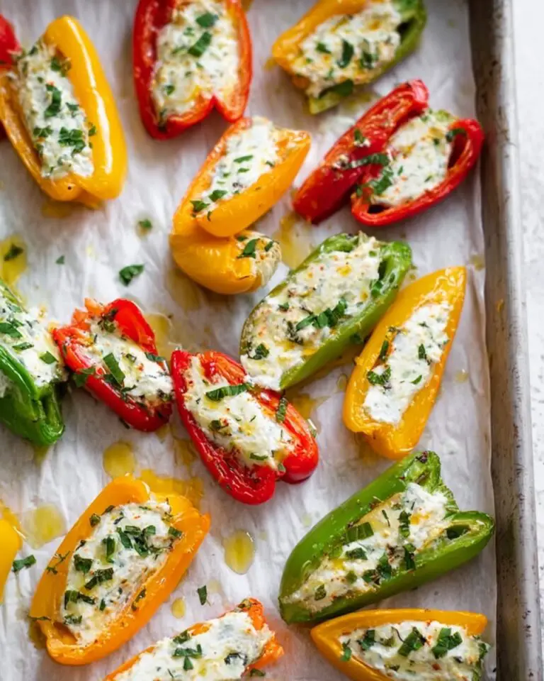 Stuffed Mini Bell Peppers with Cream Cheese and Everything Bagel Seasoning Recipe