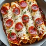 Cheesy Pepperoni Pizza Roll-Ups with Low-Carb Tortillas Recipe