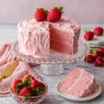 Strawberry Layer Cake with Cream Cheese Frosting Recipe