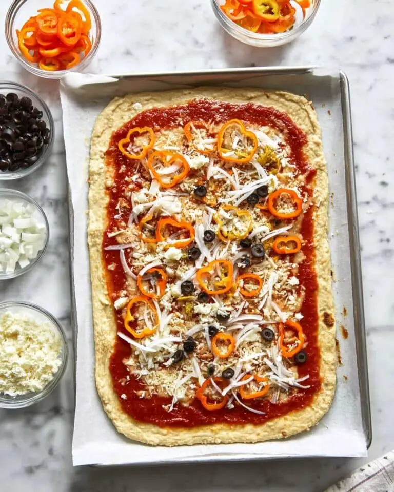 Chicken Crust Pizza with Vegetables Recipe