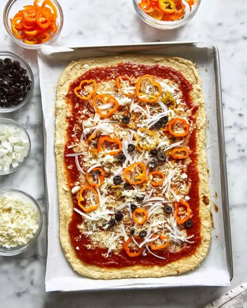 Chicken Crust Pizza with Vegetables Recipe