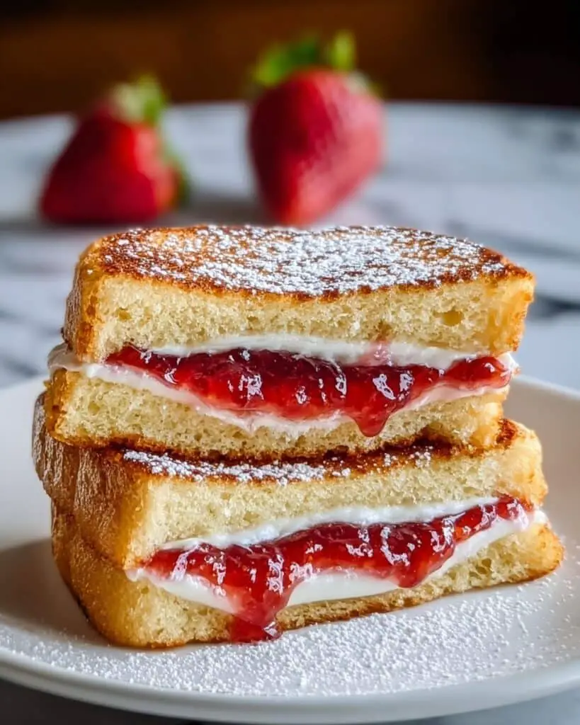 Strawberry Cream Cheese Cheesecake Sandwiches Recipe
