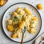 Tater Tot Casserole with Cheddar and Chicken Recipe