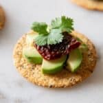 Avocado and Sun-Dried Tomato Crackers Appetizer Recipe
