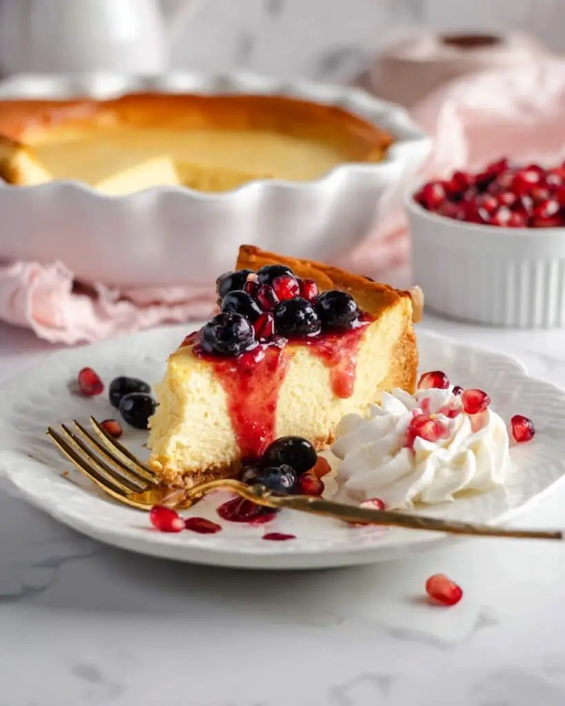 Cottage Cheese Cake with Vanilla and Berry Coulis Recipe