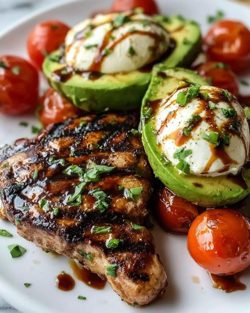 Grilled Chicken with Avocado, Tomatoes, and Melty Cheese Recipe