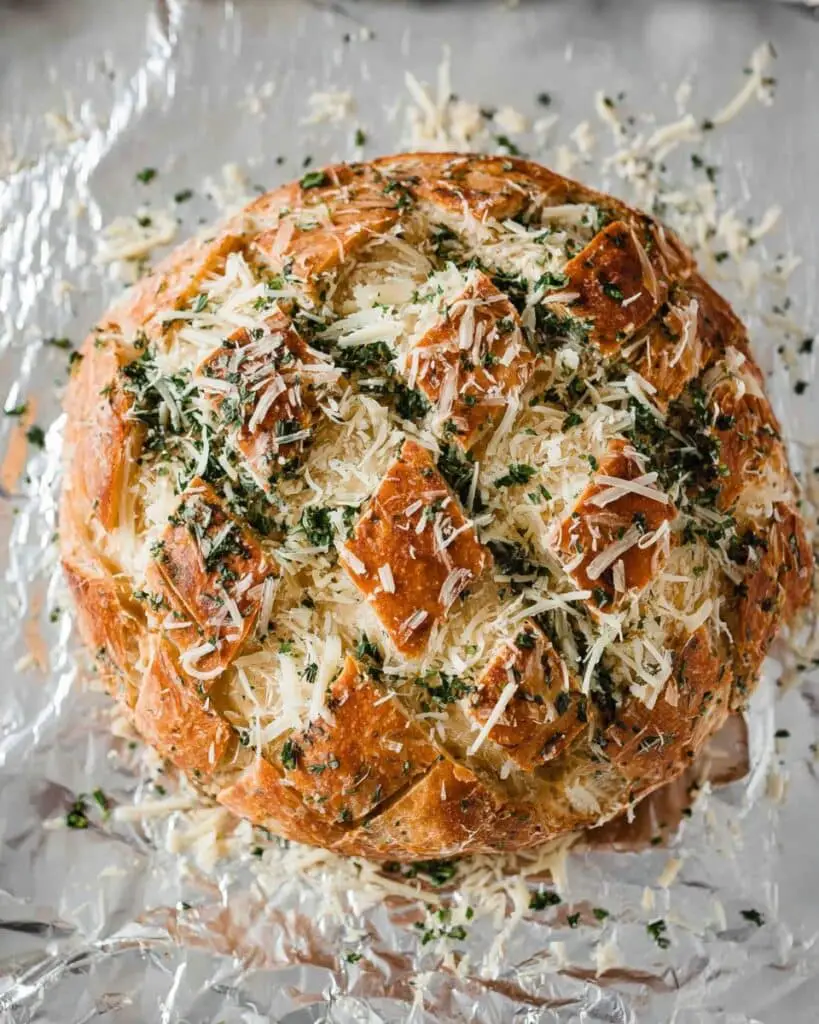 Cheese Bread with Garlic Butter, Parmesan, and Mozzarella Recipe