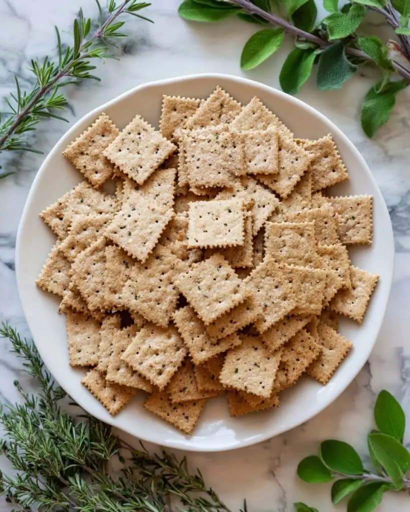 Sourdough Crackers with Herbs, Cheese, and Seeds Recipe
