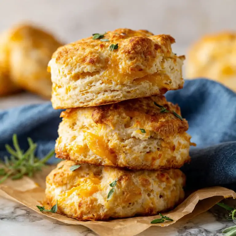 Cheddar Sourdough Biscuits with Garlic Herb Butter Recipe