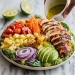 Hawaiian Chicken Salad with Coconut Lime Cilantro Rice Recipe