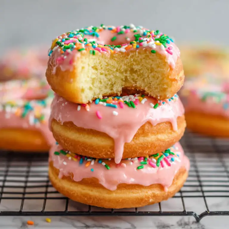 Sourdough Donuts with Vanilla Glaze and Sprinkles Recipe