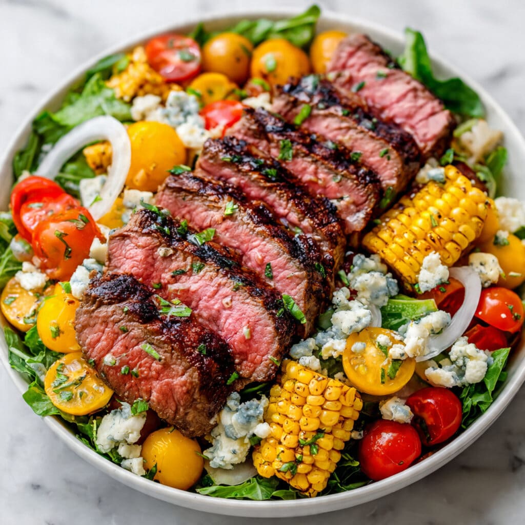 Gorgonzola Salad with Grilled Corn and Herb Gremolata Recipe