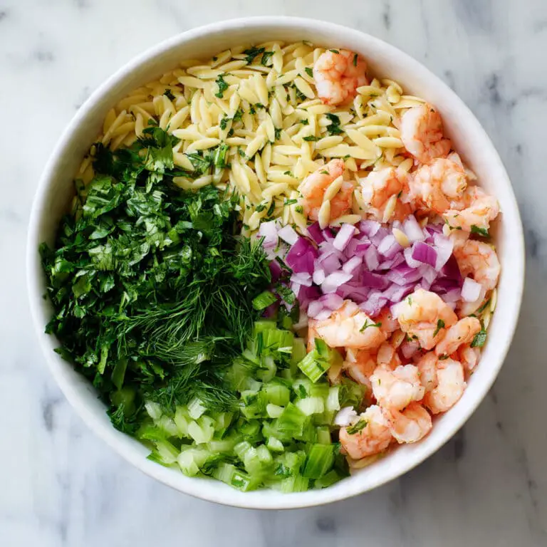Orzo Salad with Roasted Shrimp, Fresh Herbs, and Feta Recipe