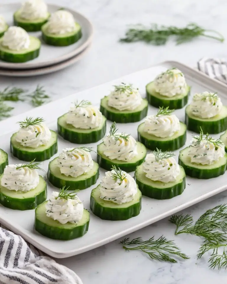 Cream Cheese and Dill Cucumber Canapés Recipe