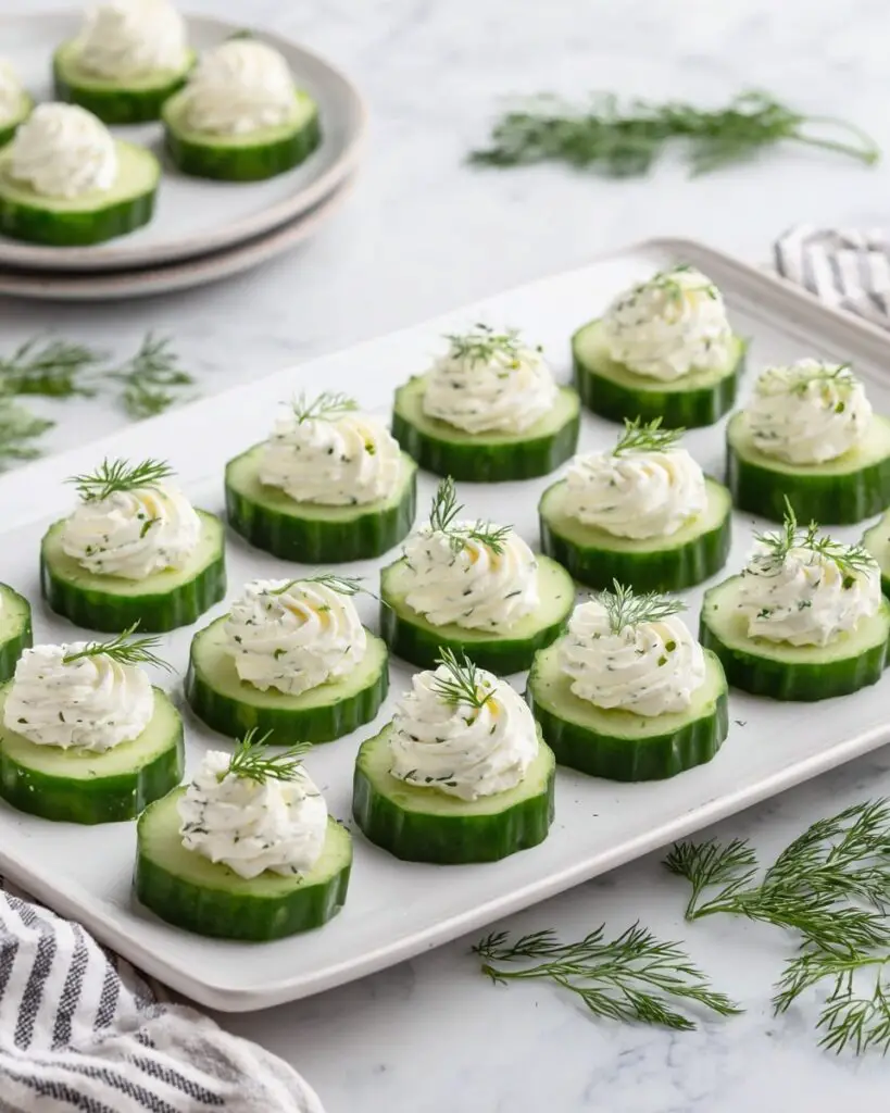 Cream Cheese and Dill Cucumber Canapés Recipe