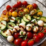 Caprese Salad with Cherry Tomatoes, Cucumber, and Fresh Basil Recipe