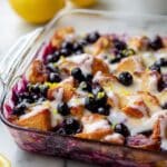 Blueberry Lemon Bread Pudding with Lemon Glaze Recipe
