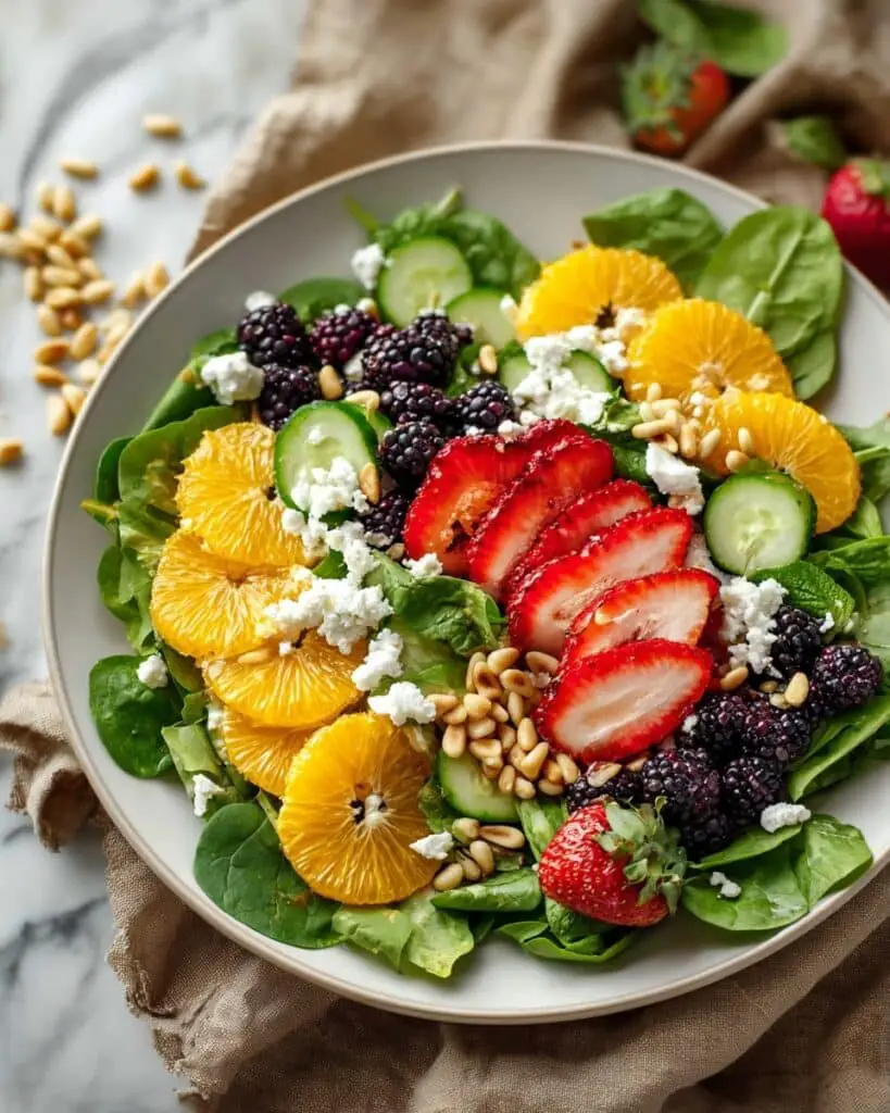 Citrus Strawberry Salad with Feta and Toasted Nuts Recipe