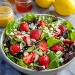 Easter Strawberry Greens Salad with Lemon Honey Vinaigrette Recipe