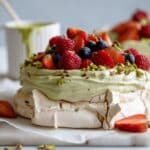 Pistachio and Berry Pavlova with Pistachio Cream Recipe