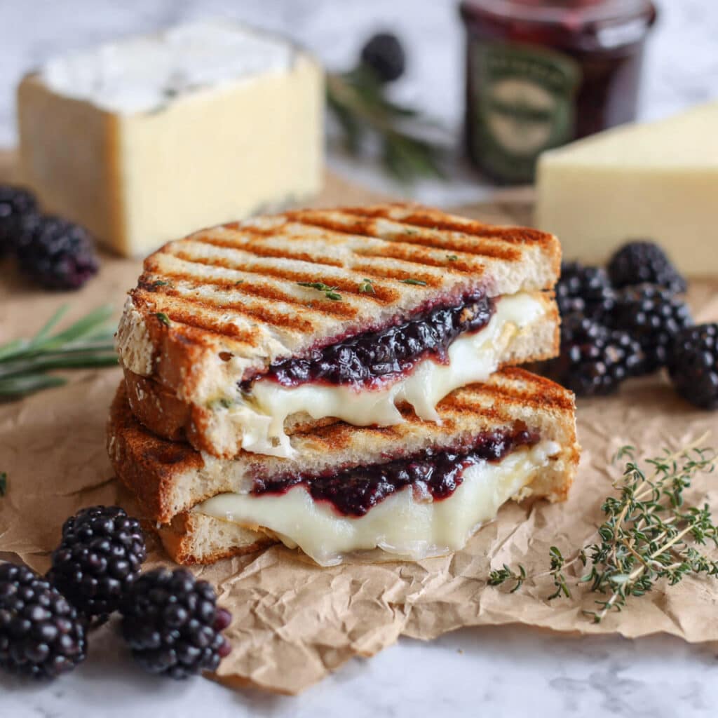 Brie and Blackberry Preserves Grilled Cheese Recipe